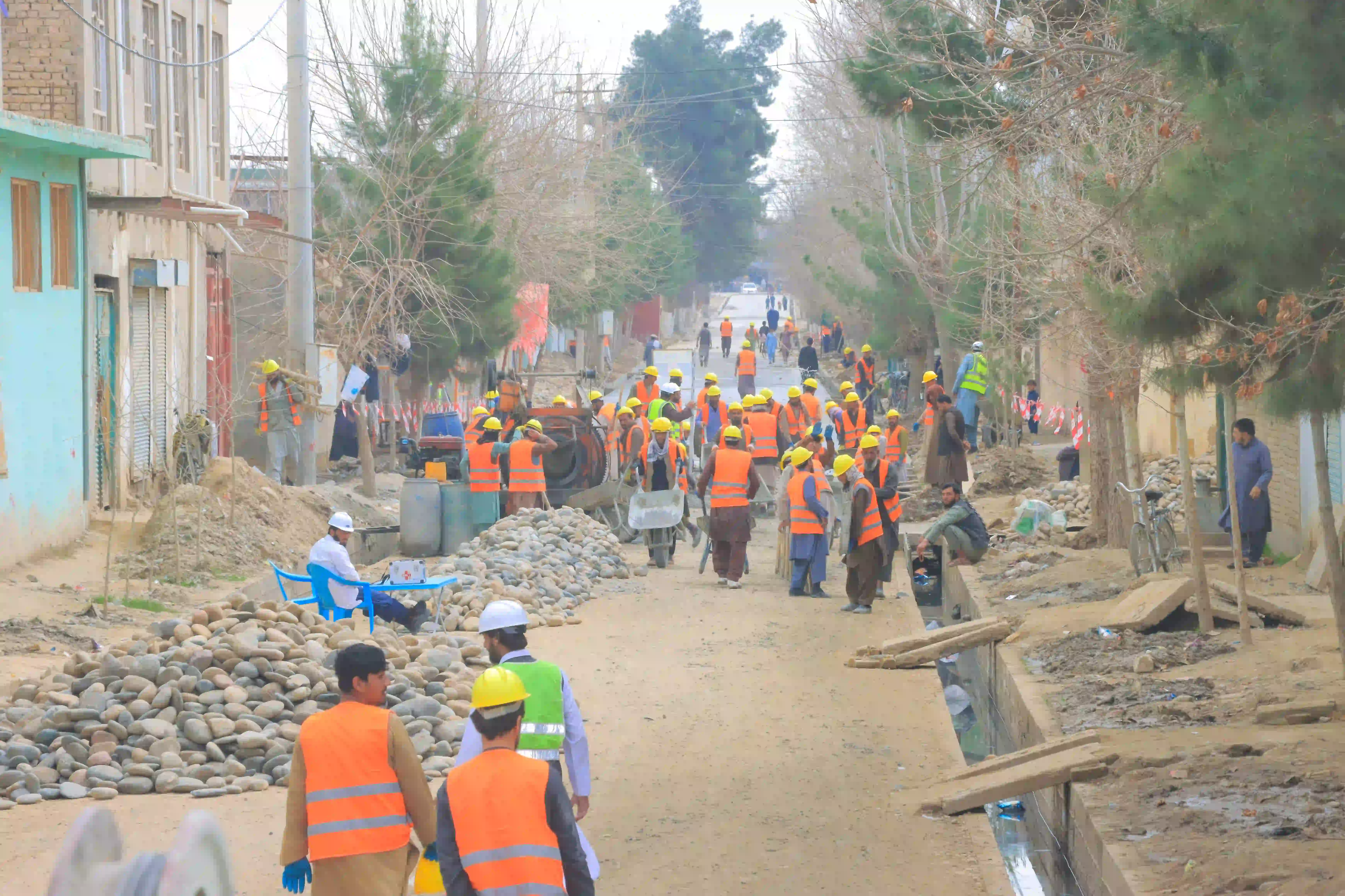 CONSTRUCTION OF NOW ABAD SARAK #2 KARTE ZERAUT PLUM CONCRETE SARFACE STREET 