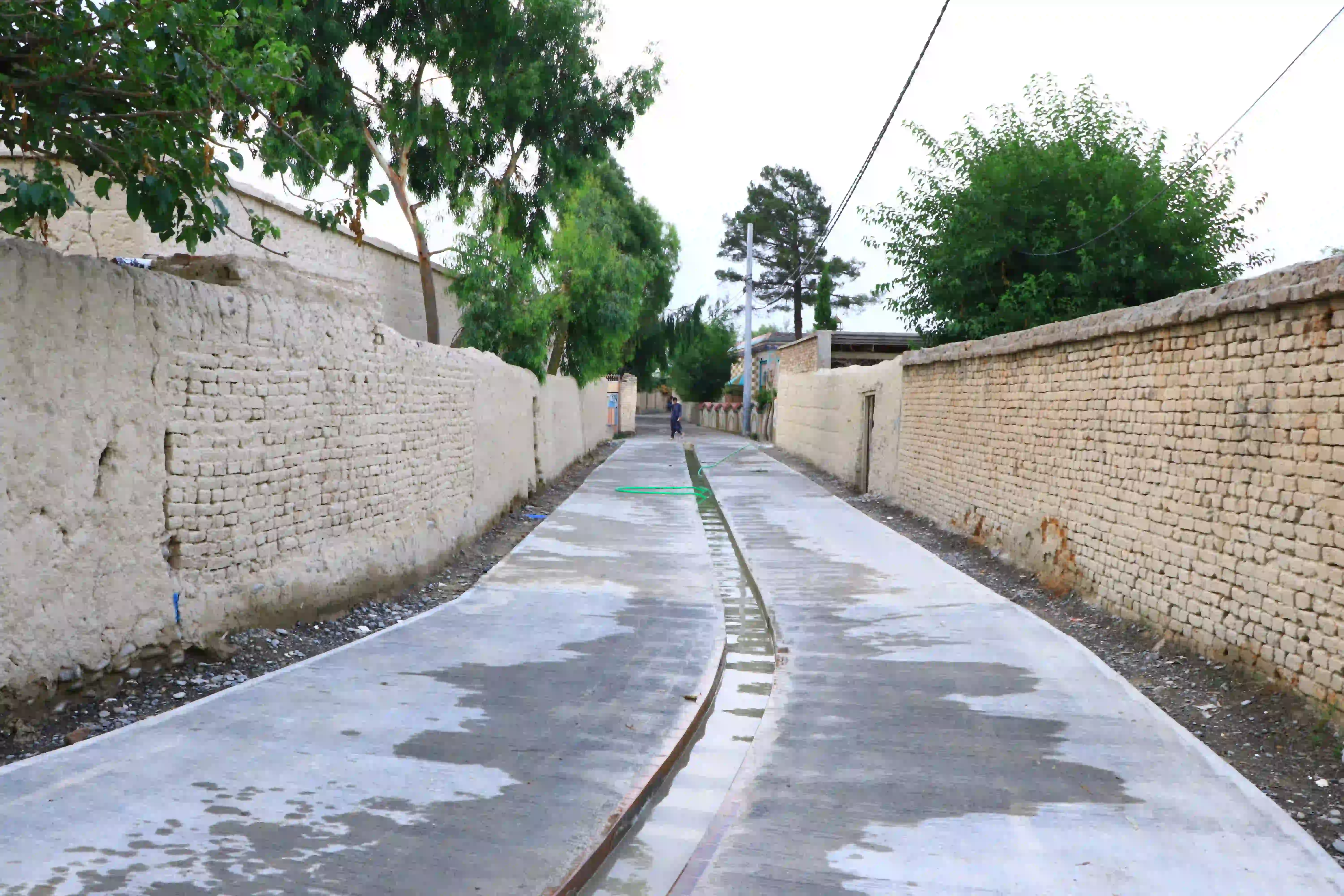 CONSTRUCTION OF PLUM CONCRETE PACEMENT STREET WITH 770M LENGTH FOR GOZAR 8 KARWAN SARAH IN DISTRICT 2 OF KHOST PROVINCE