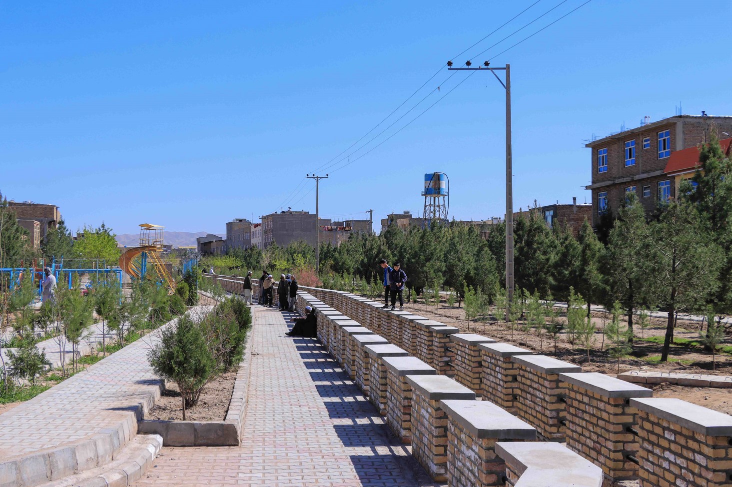 Rehabilitation of footpath for the National park of Ghulam Qader Khan with 1530m length in District #13 of Herat Province.